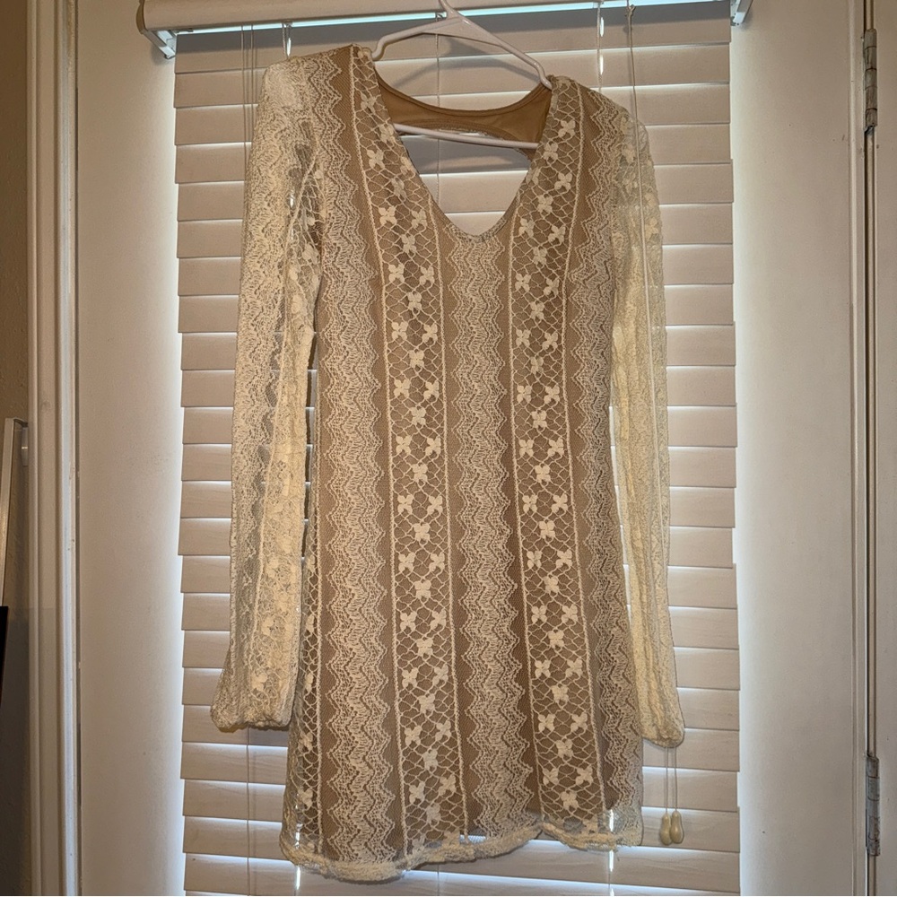 Cream Lace Dress